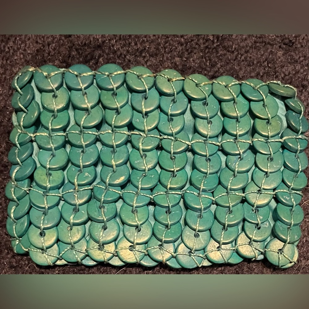 No brand teal coin purse